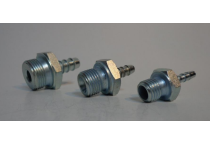 Male base with tail for plastic tube